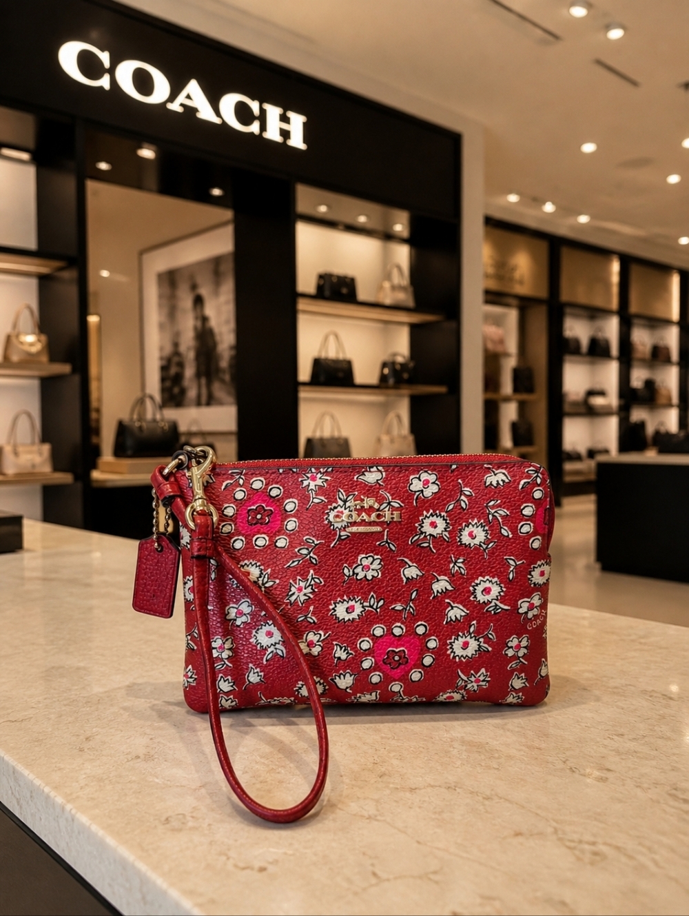 Coach Wild Hearts Wristlet
